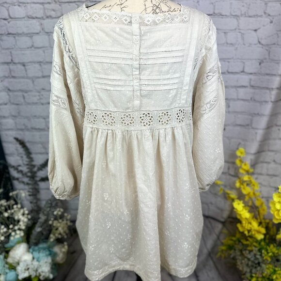 Free People Azalea Lace Tunic/Dress - color: Mineral - size L - Picture 13 of 16